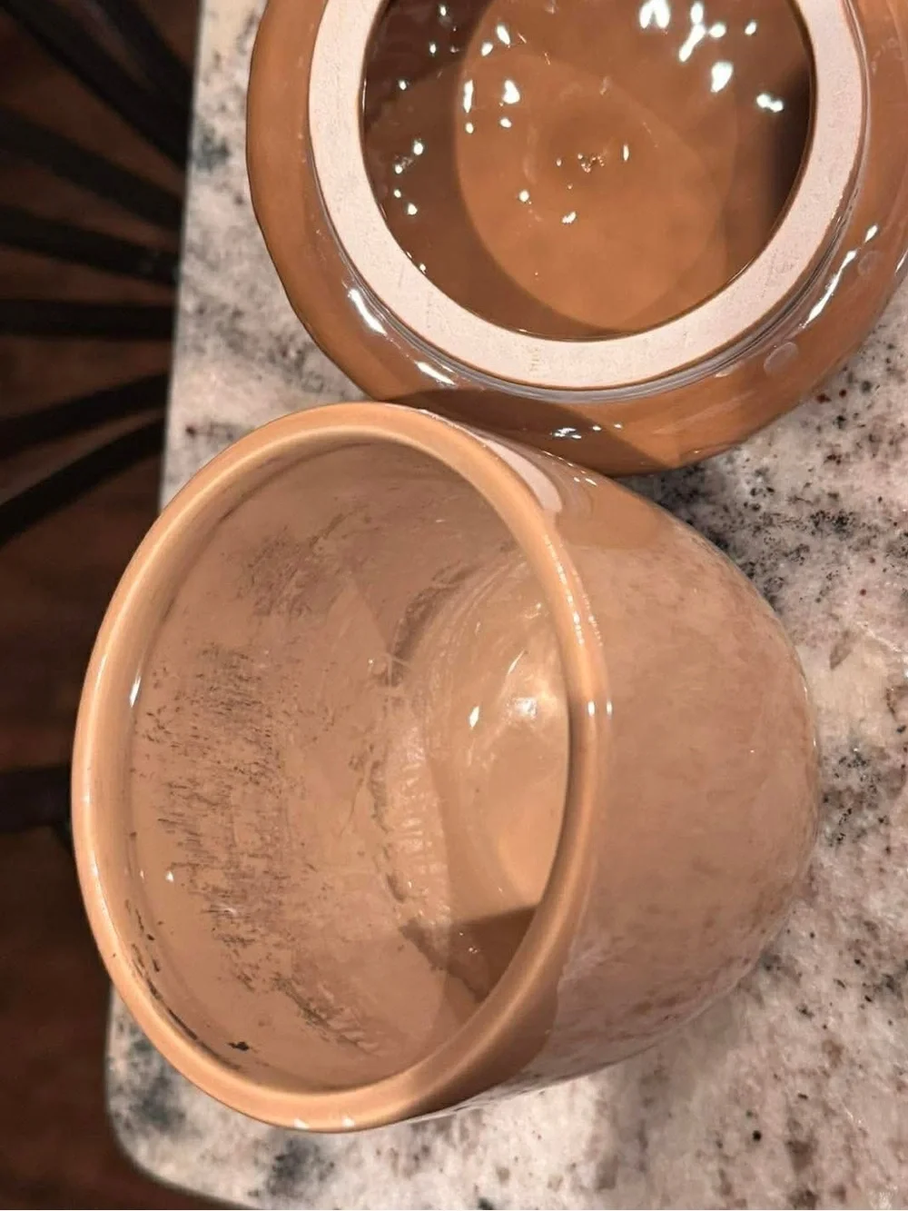 Ceramic Acorn candle holder with lid
